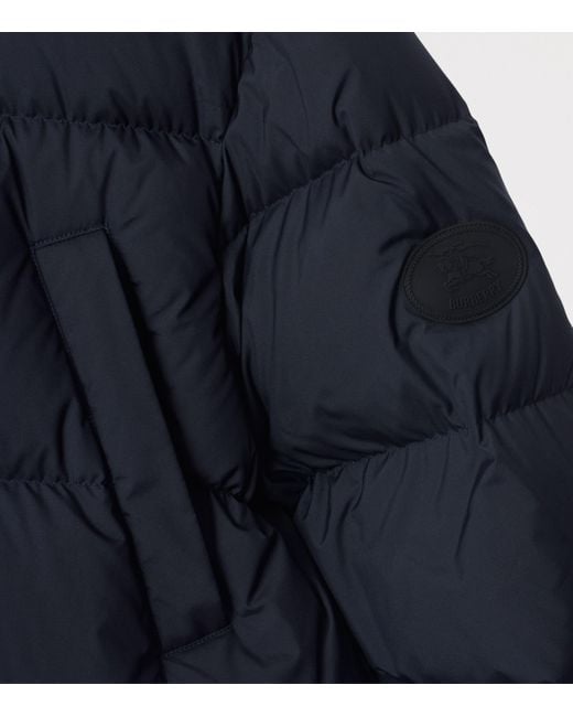 Burberry Blue Hooded Down Puffer Jacket for men