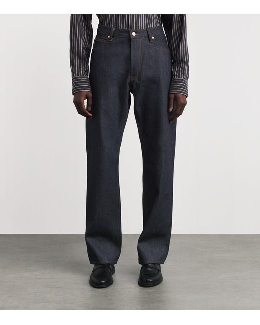Emporio Armani Blue Straight-Leg Jeans for men