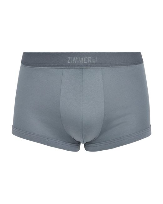 Zimmerli of Switzerland Blue Sea Island Cotton Boxer Briefs for men