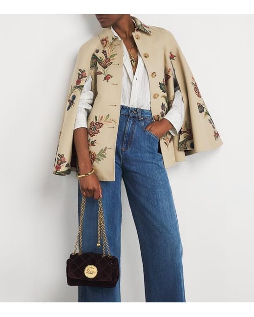 Chloé White Small Velvet Heritage Shoulder Bag