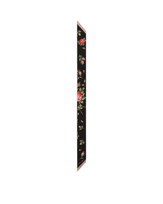 Dolce & Gabbana Multicolor Silk Floral Skinny Scarf