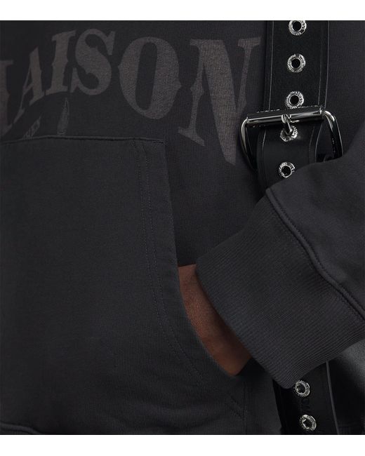 MM6 by Maison Margiela Black Oversized Logo Hoodie