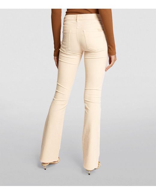 7 For All Mankind Corduroy Bootcut Jeans in Natural | Lyst UK