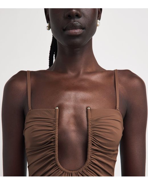 Christopher Esber Brown Arched Maxi Dress