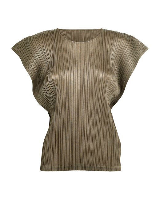 Pleats Please Issey Miyake Green Monthly Colors March Top