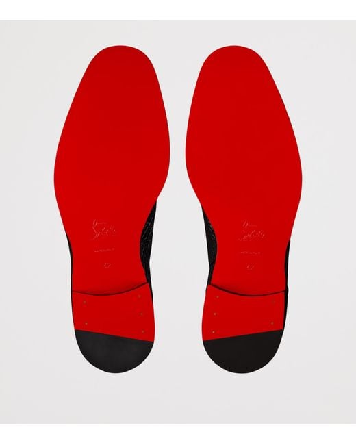 Christian Louboutin Black Corteo Leather Oxford Shoes for men