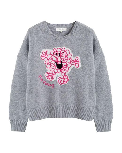 Chinti & Parker Gray X Mr. Men Mr. Messy Sweater