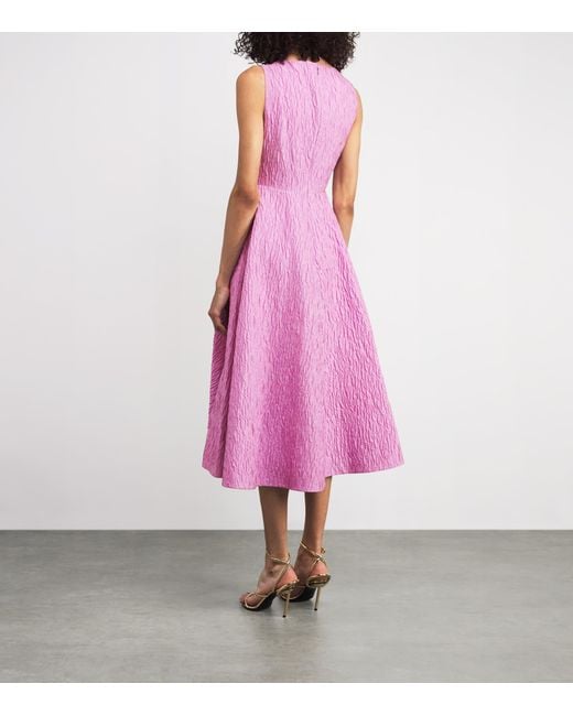 Roksanda Pink Cloqué Tera Midi Dress