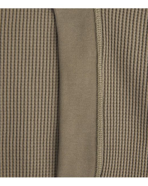 Stone Island Green Cotton Waffle-Knit Sweater for men