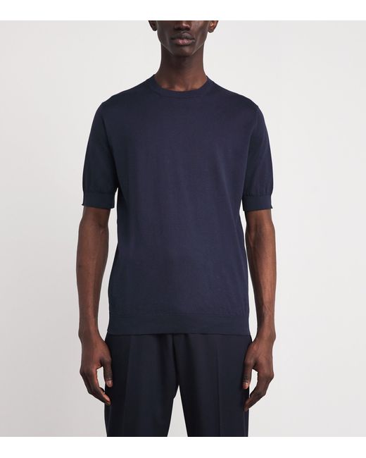 Lardini Blue Cotton Jersey T-Shirt for men