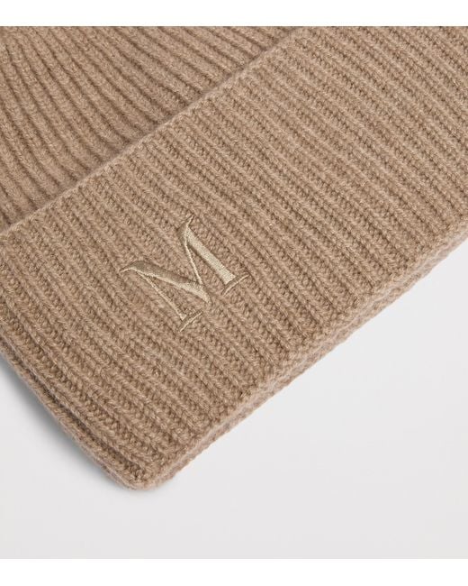 Max Mara Natural Cashmere Monogram Beanie