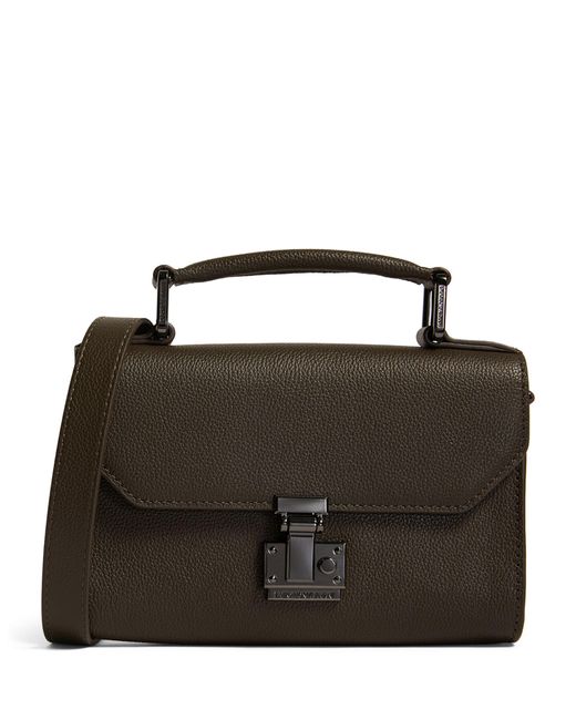 Emporio Armani Small Leather Crossbody Bag in Black for Men Lyst