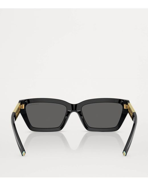Tiffany & Co Black Acetate Rectangular Sunglasses