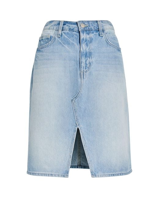 L'Agence Blue Denim Tylee Mini Skirt
