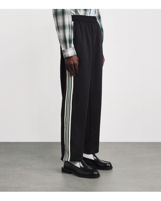 Represent Black Stretch-Jersey Side-Stripe Sweatpants for men