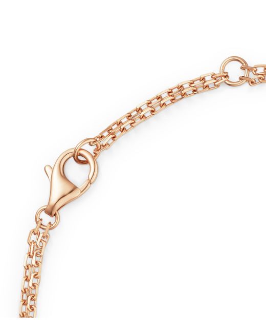 Cartier Metallic Rose Gold And Diamond Love Chain Bracelet