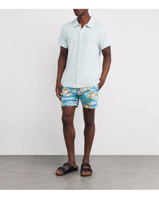 Vilebrequin Blue Cotton-Blend Terry Charli Shirt for men