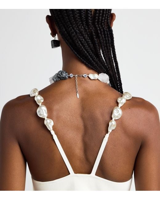 Cult Gaia White Knitted Finley Maxi Dress
