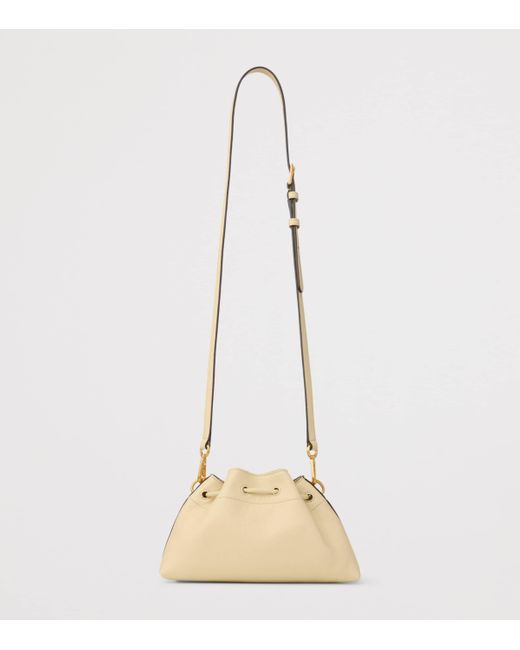Jimmy Choo Natural Small Leather Cinch Shoulder Bag