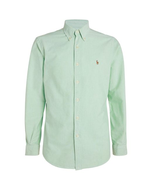 Polo Ralph Lauren Green Custom Fit Polo Pony Oxford Shirt for men