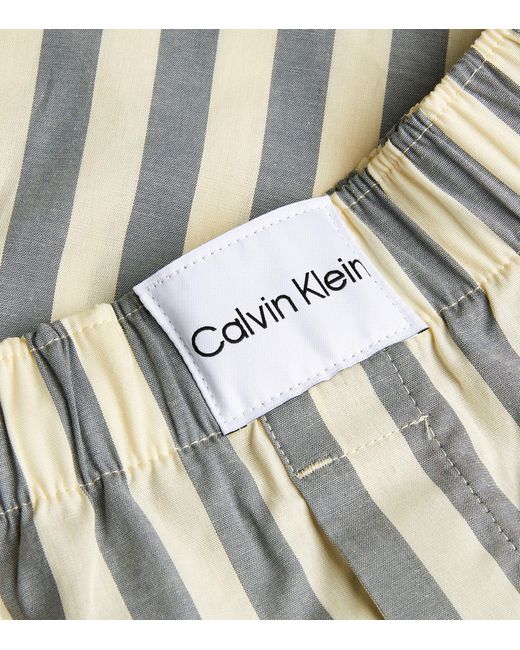 Calvin Klein Gray Stretch-cotton Boxer Shorts for men