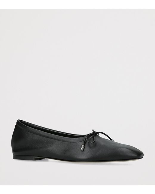 Aeyde Black Leather Nomi Ballet Flats