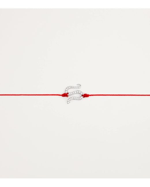 RedLine Red And Diamond Snake String Bracelet