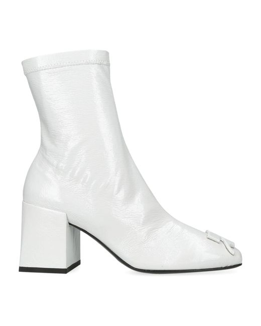 Courreges White Vinyl Heritage Ankle Boots 80