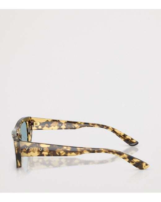 Vogue Blue Tortoiseshell Rectangular Sunglasses