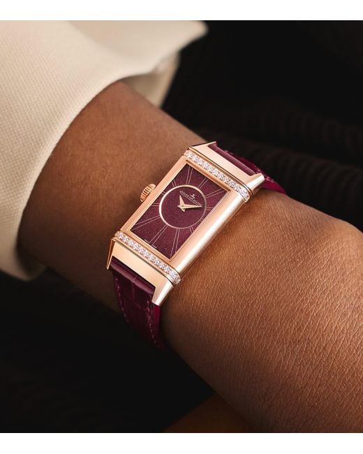 Jaeger-lecoultre Red And Diamond Reverso One Duetto Watch