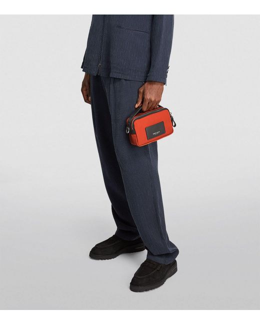 Giorgio Armani Red Mini Crossbody Bag for men