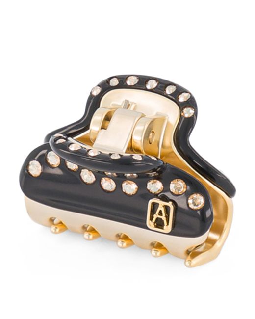 Alexandre De Paris Blue Plated Crystal-Embellished Claw Hair Clip