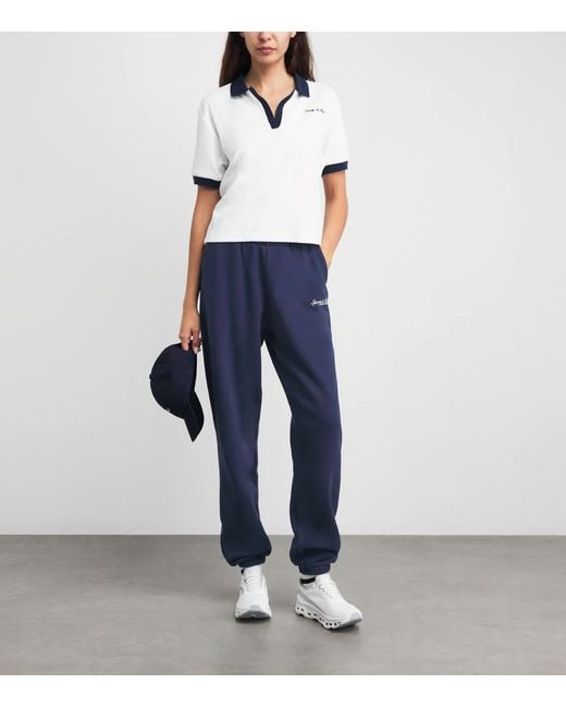 Sporty & Rich Blue Cotton Syracuse Sweatpants