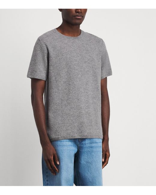 God's True Cashmere Gray Cashmere Signature T-Shirt for men