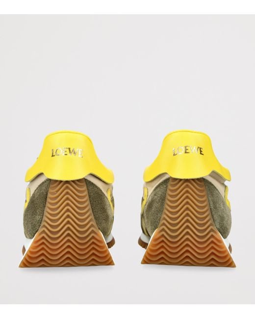 Loewe Yellow Suede Flow Runner Sneakers