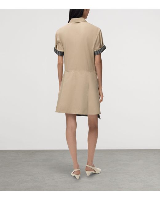 Loewe Natural Wrapped Short-Sleeve Shirtdress