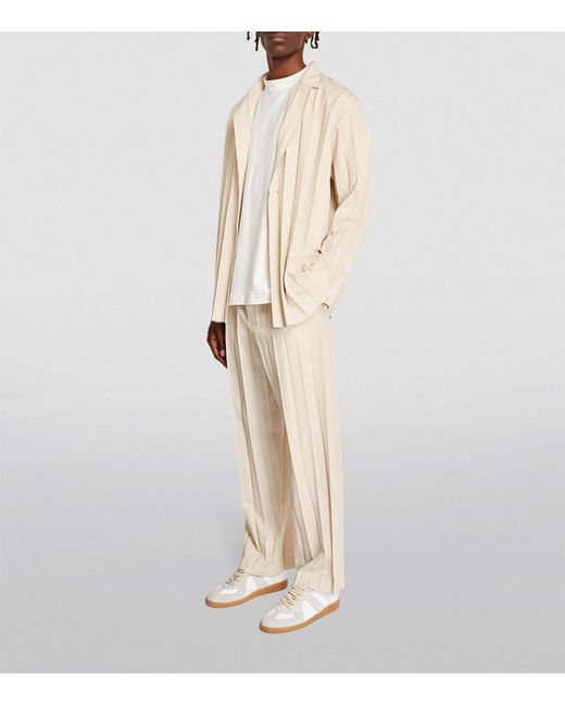 Homme Plissé Issey Miyake Natural Wide-pleat Tailored Trousers for men