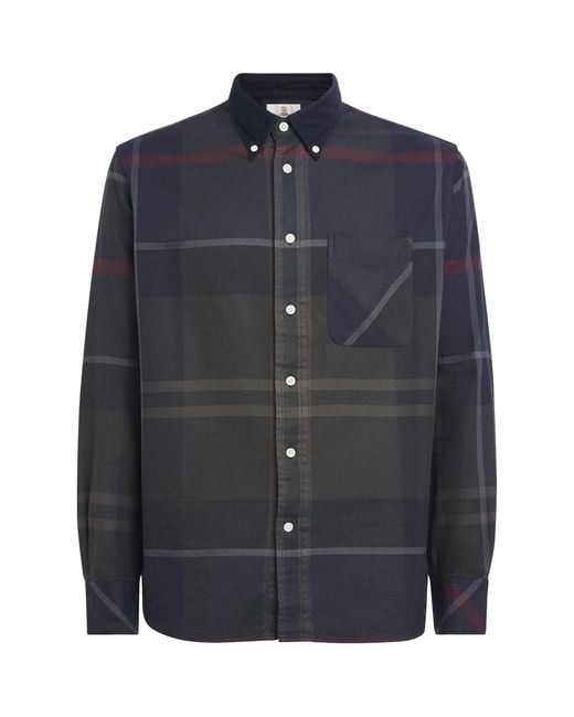 Barbour Blue Cotton Tartan Dunoon Shirt for men