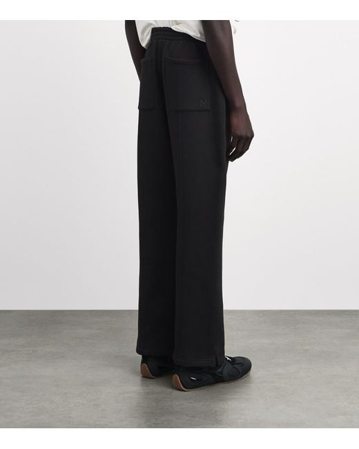 Represent Black Cotton Initial Sweatpants for men