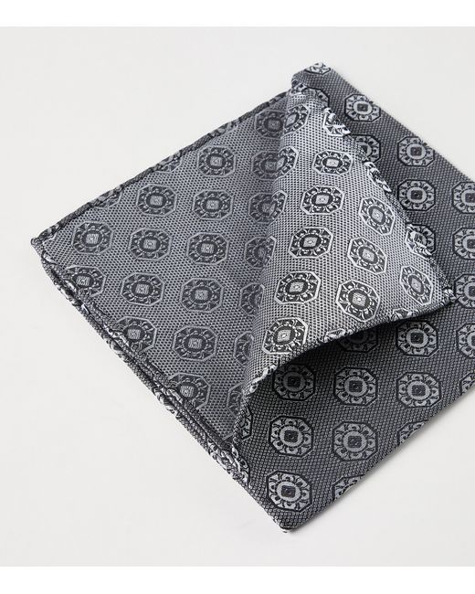 Brunello Cucinelli Metallic Silk Pocket Square for men