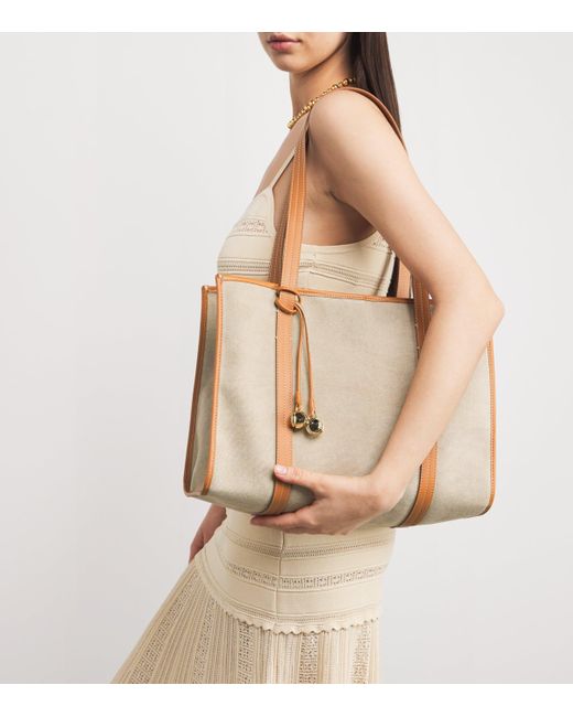 Sandro Natural Cotton Canvas Tote Bag