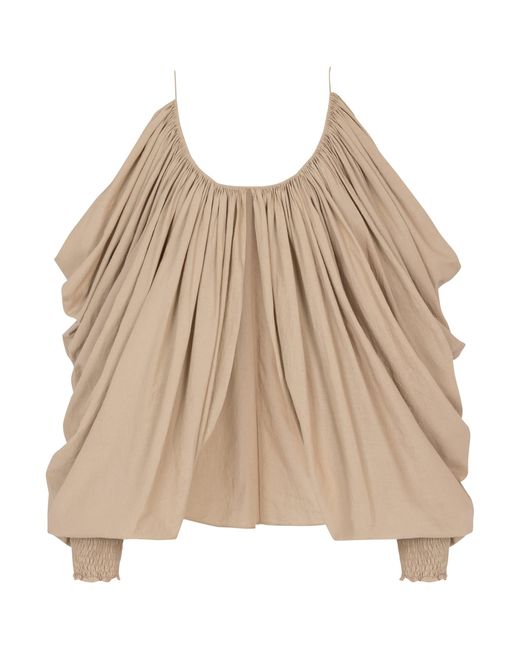 Balmain Natural Strappy Blouse