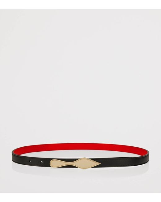 Christian Louboutin Black Bettina Leather Reversible Belt