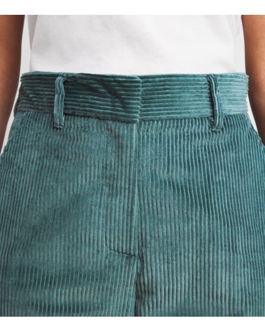 Weekend by Maxmara Green Corduroy Straight Trousers