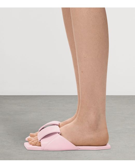 Loewe Pink Leather Origami Slides