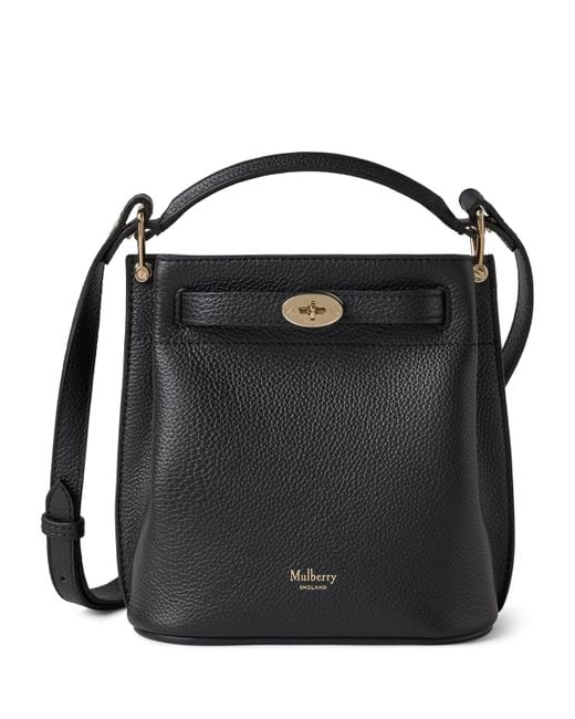 Mulberry Black Mini Leather Islington Bucket Bag