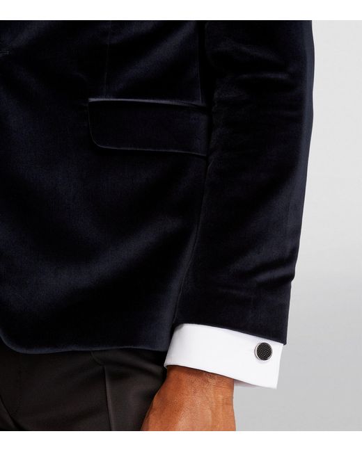 Tateossian Black Disc Cufflink Set for men