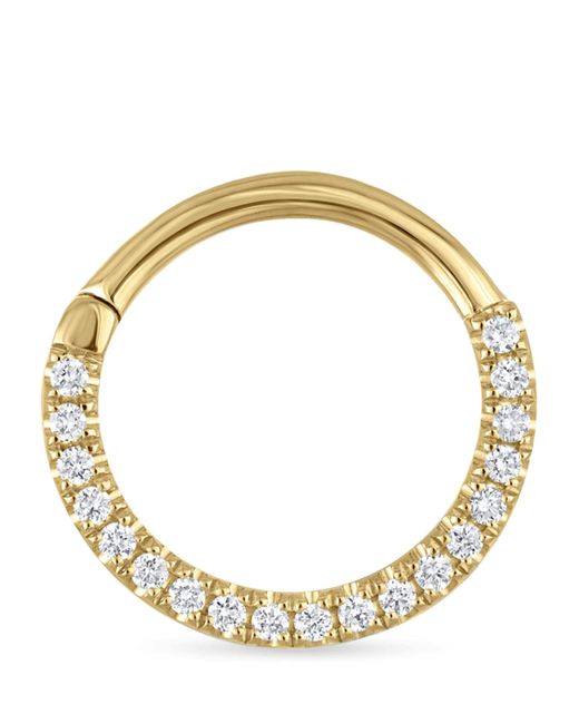 Maria Tash Metallic And Diamond Horizontal Eternity Single Hoop Earring