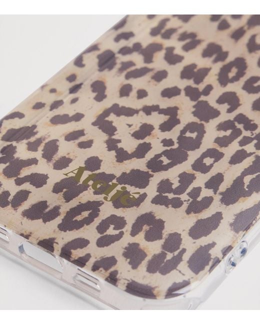 Atelje71 Brown Recycled Leopard Print Iphone 14 Case