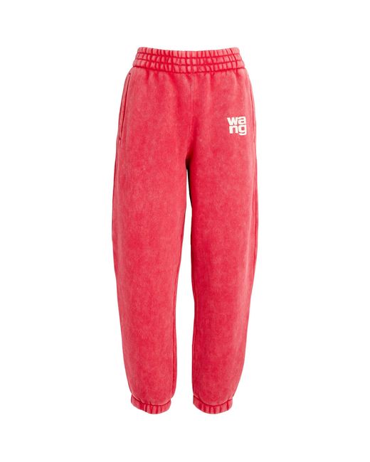 Alexander Wang Red Cotton Essential Sweatpants